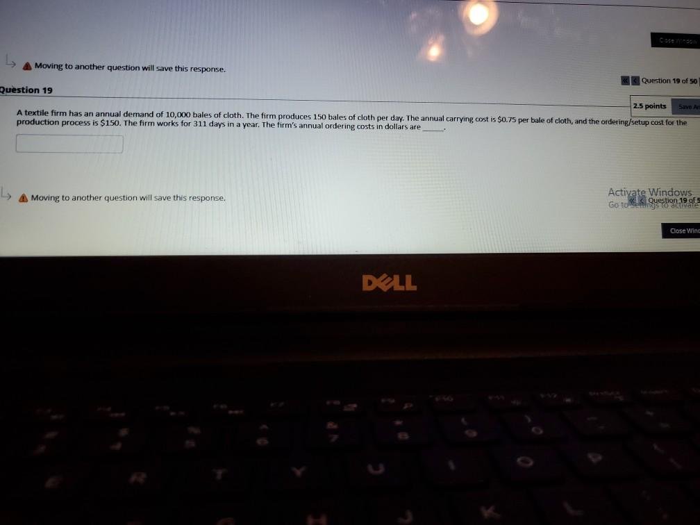 A Moving to another question will save this