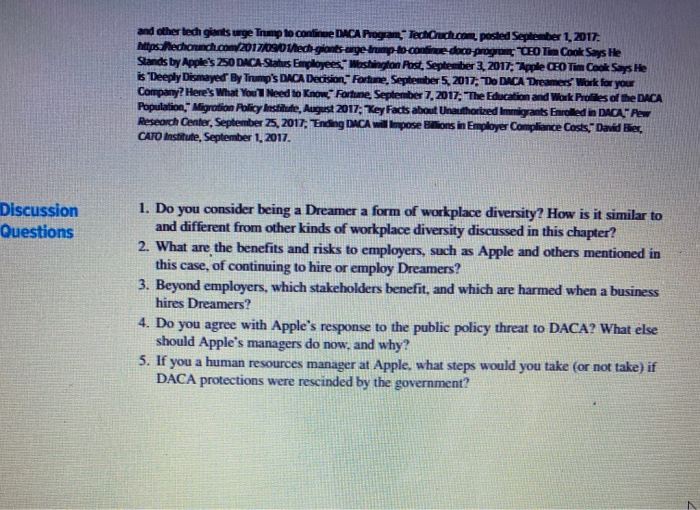 Discussion Case: Apple and the Dreamers In the