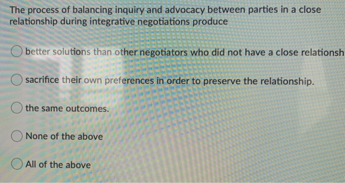 The process of balancing inquiry and advocacy