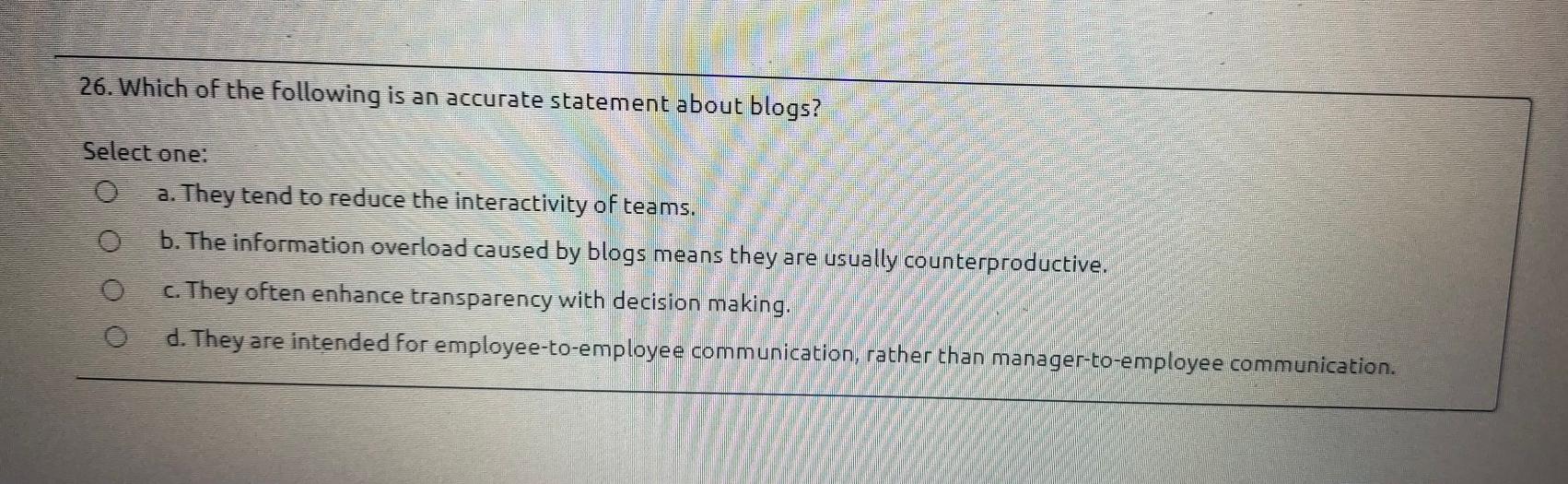 24. Which practice in writing emails would most