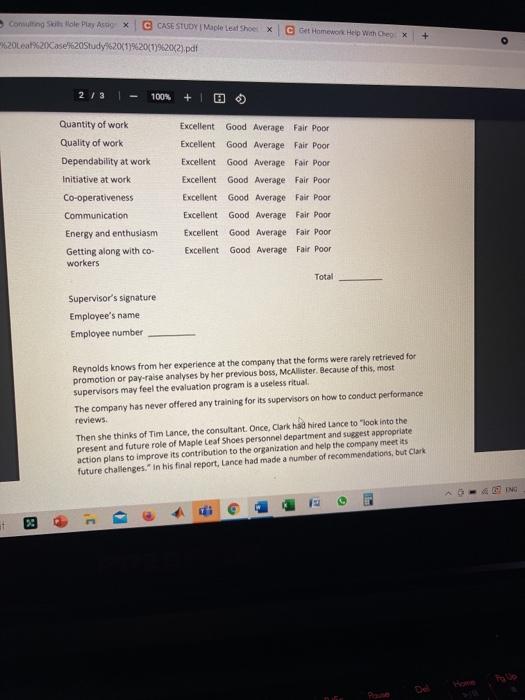 CHAPTER 8 CASE STUDY: Maple Leaf Shoes Ltd.