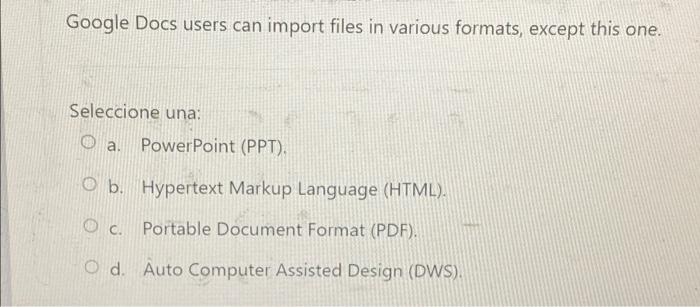 Google Docs users can import files in various