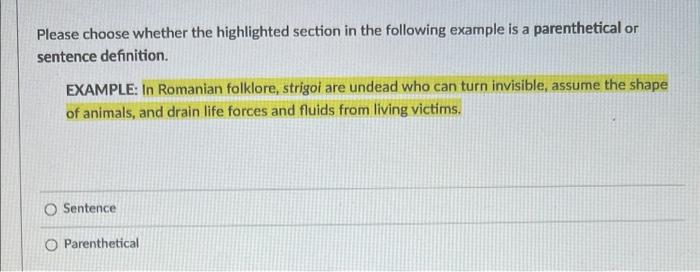 English : What mood does the following example