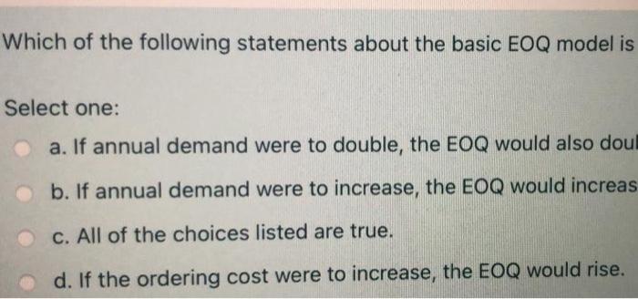 Which of the following statements about the basic