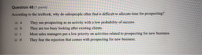 Question 4 (1 point) Which statement best