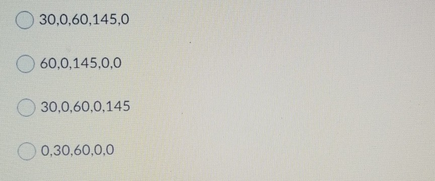 options a) 10 b) 40 c) 0 d) 60 Q2. Use the
