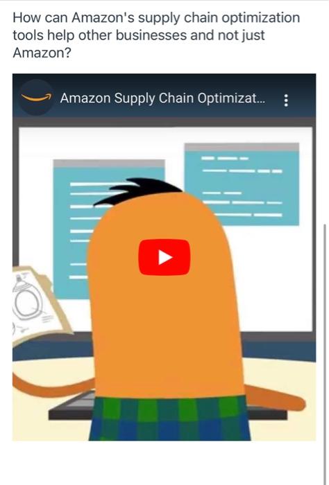200 word reply please How can Amazon's supply