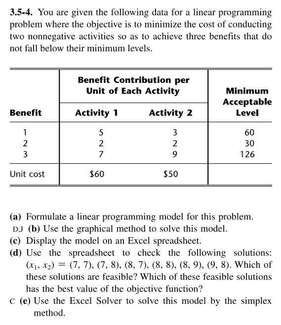 3.5-4. You are given the following data for a