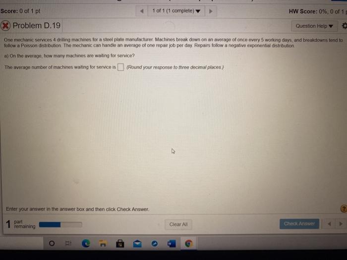 part B - The average time to be serviced is __