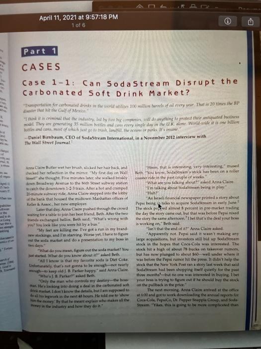 Case Write Up 1.1 Can Soda Stream Disrupt the