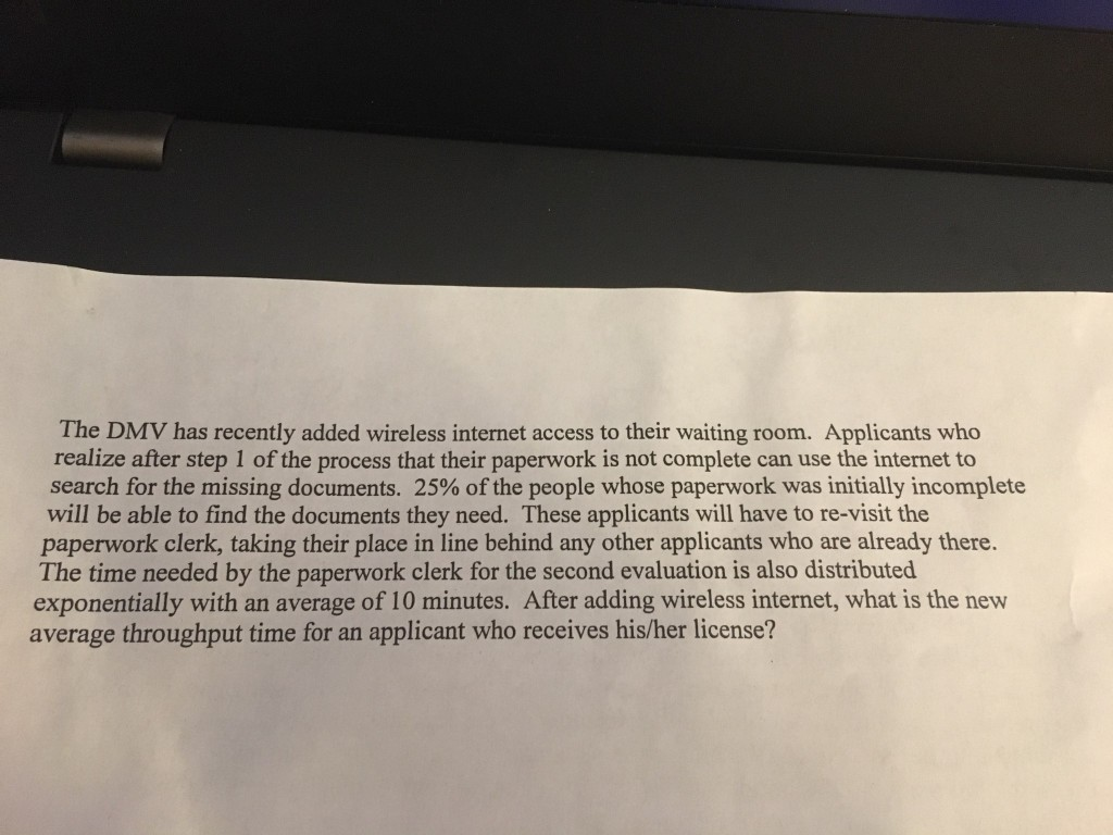 The DMV has recently added wireless internet