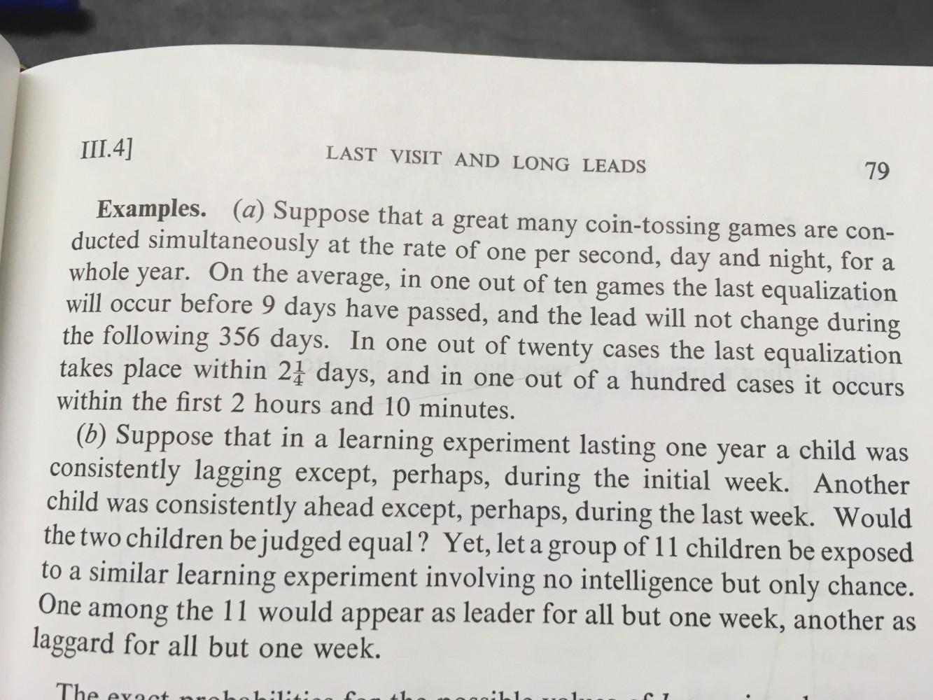 William Feller clearly wrote example (b) as a