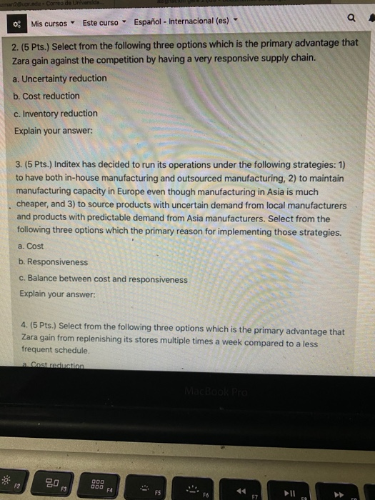 answer questions 1, 2 and 3 Zara: Apparel