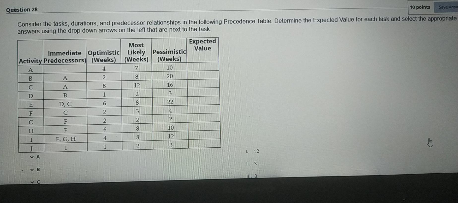 Please help ASAP 10 points Save Ans Question 28