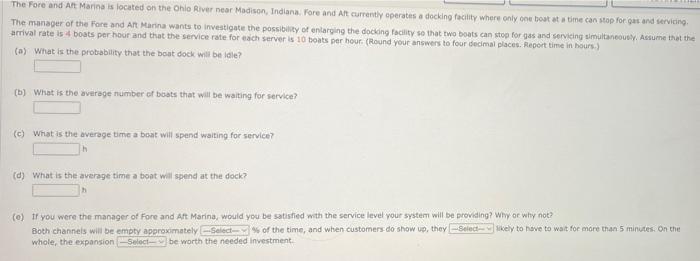 The Fore and Art Marina is located on the Ohio