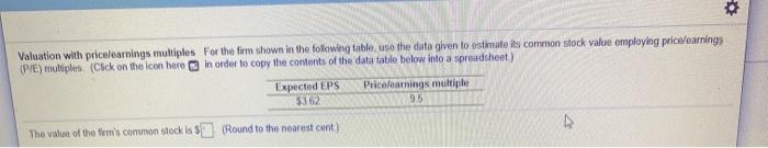 Valuation with pricelearnings multiples for the