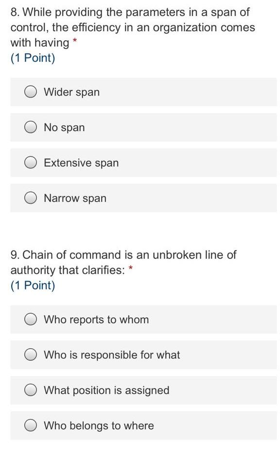 ANSWER BOTH 8. While providing the parameters in