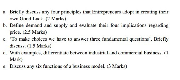 it falls under entrepreneurship a. Briefly