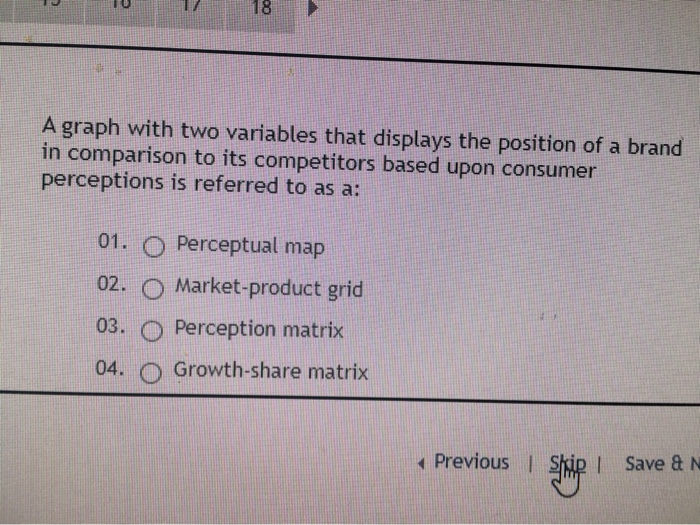 18 A graph with two variables that displays the