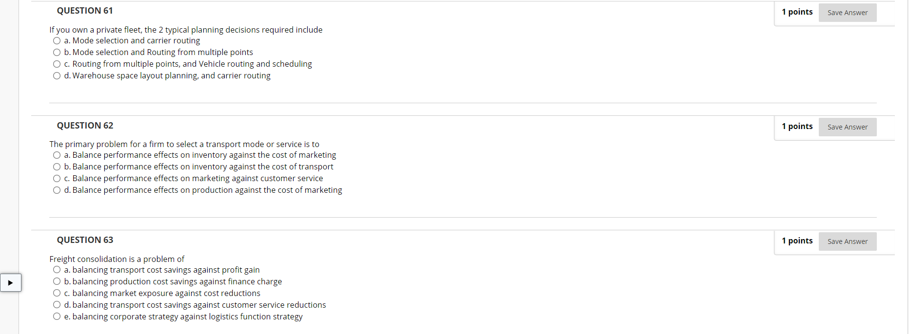 QUESTION 61 1 points Save Answer If you own a