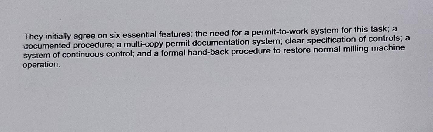 SCENARIO You are a shift supervisor working for