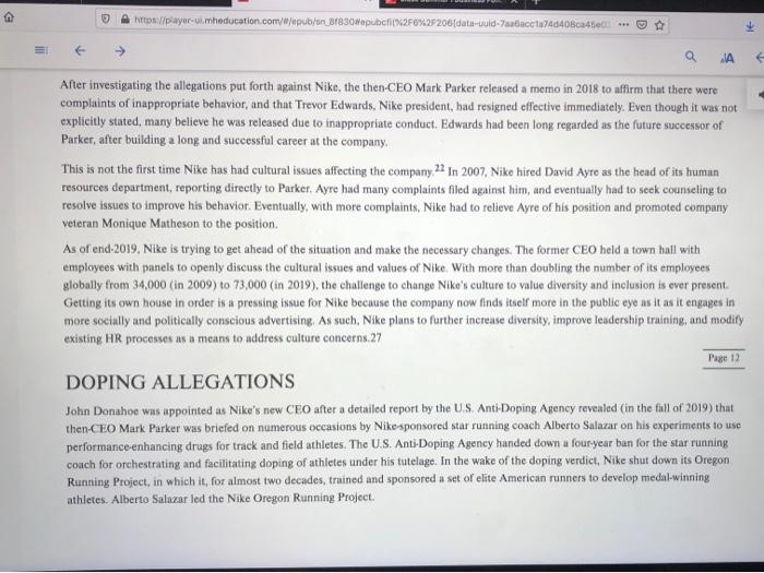 Please read Case #12 and pick ONE topic from the