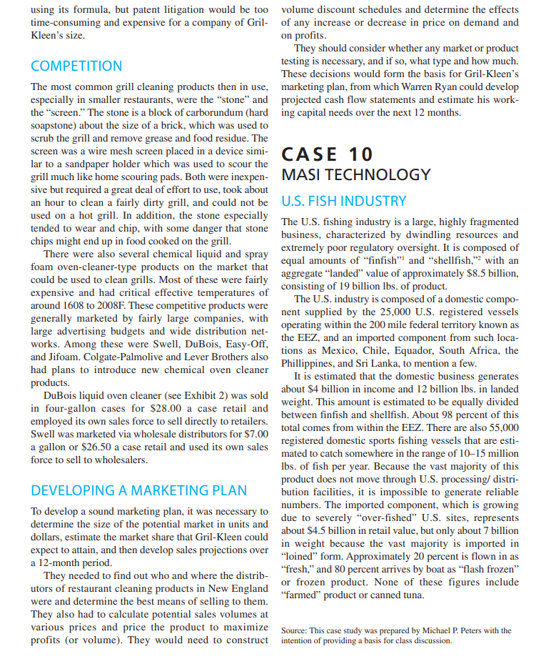 CASE STUDY 9 - THE GRIL-KLEEN CORPORATION. PLEASE