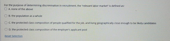 For the purpose of determining discrimination in