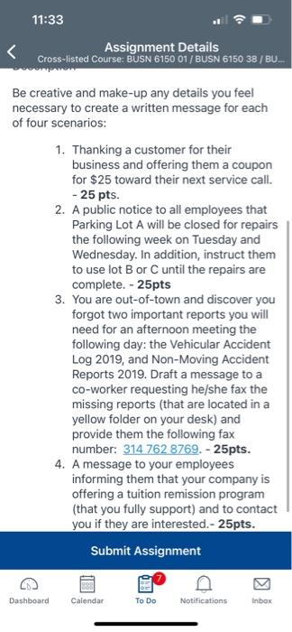 11:33 Assignment Details Cross-listed Course: