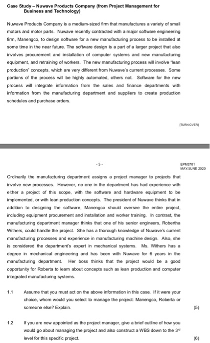 Case Study - Nuwave Products Company (from