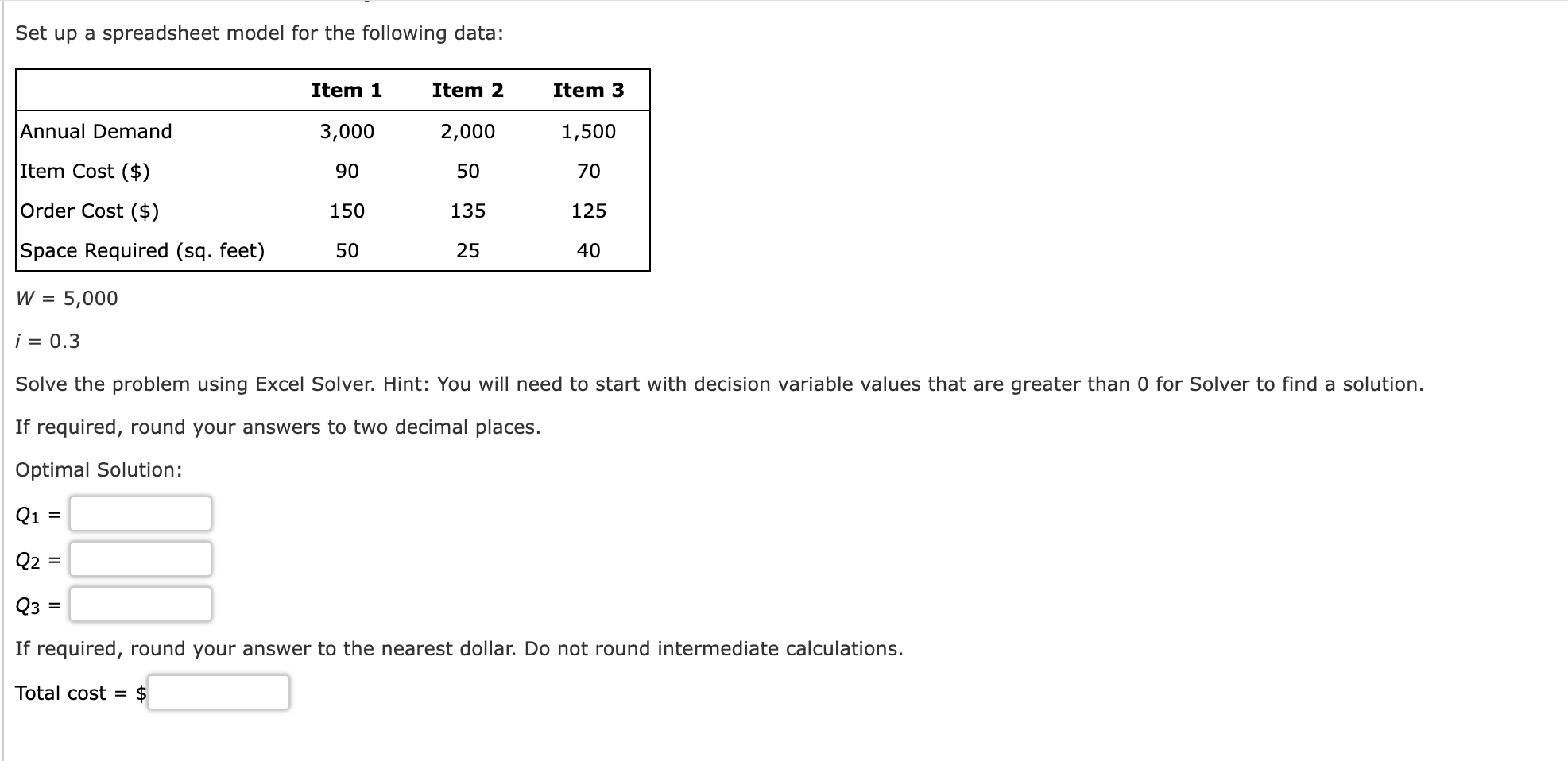 Please help! I have plugged into Excel and used