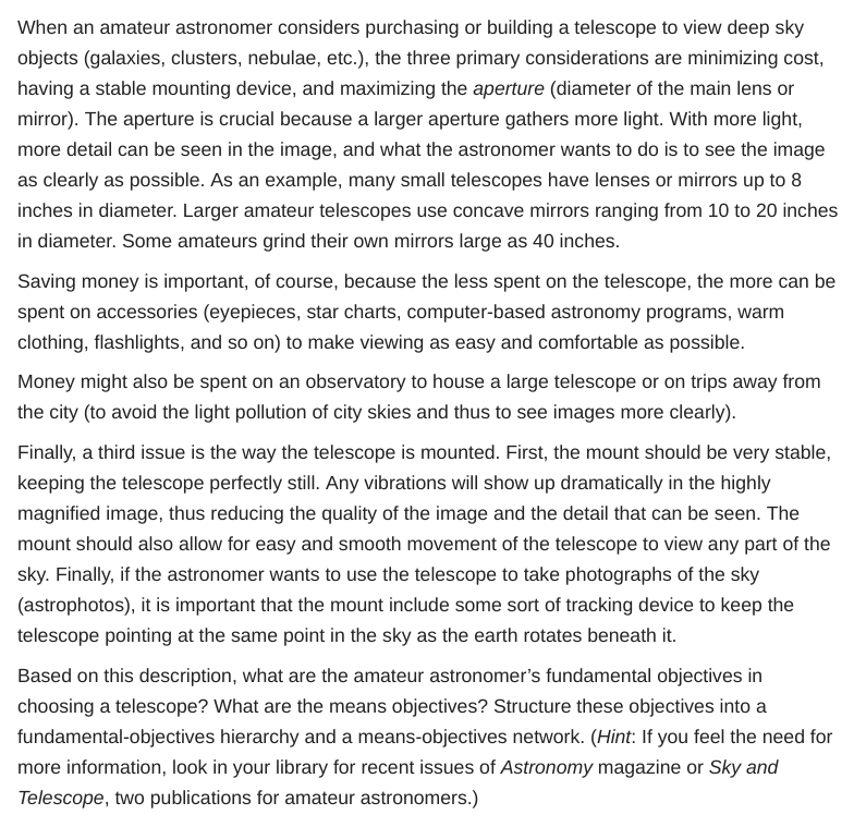 Type the answer When an amateur astronomer