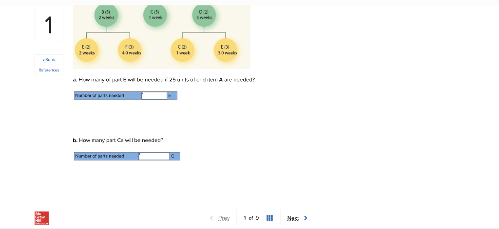 Using the BOM shown below, 1 1 week Book