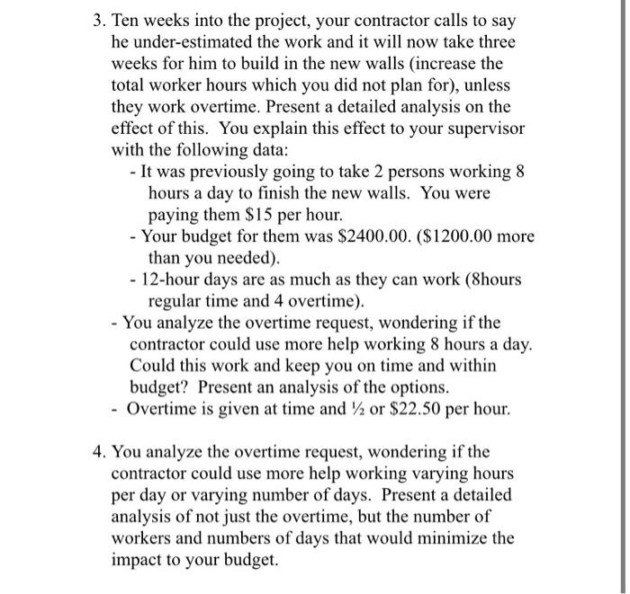 Problem Set 6: PERT Below is the list of tasks