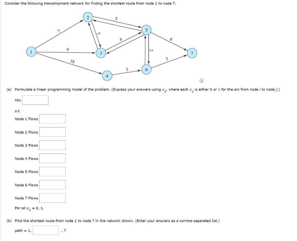 (a) Formulate a linear programming model of the