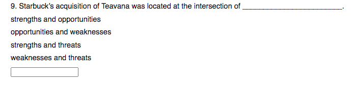 please answer all 5 questions! generic strategy