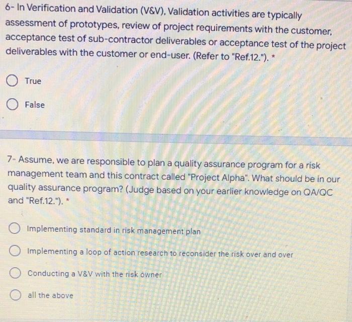 6-In Verification and Validation (V&V).