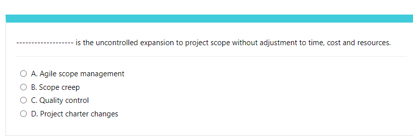 is the uncontrolled expansion to project scope
