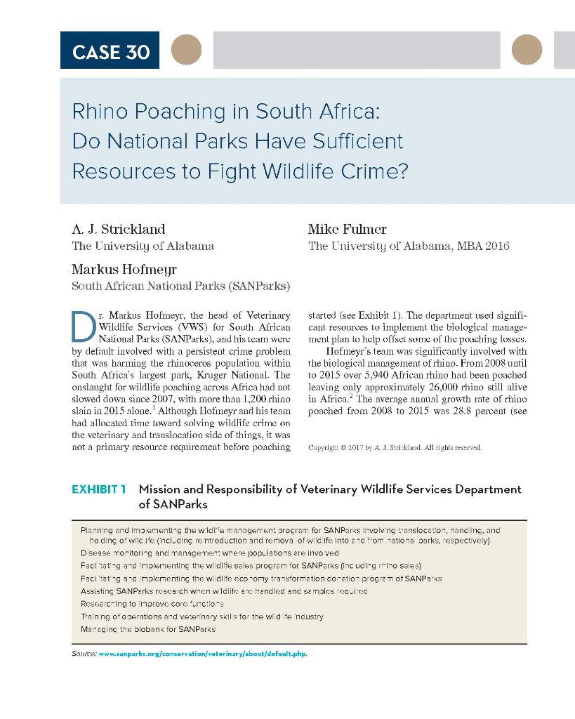 Construct a five forces model for the rhino sales