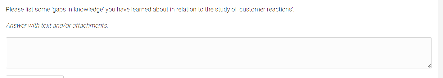 Please list some 'gaps in knowledge' you have