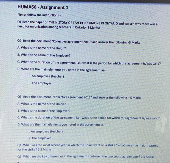 HUMA66 - Assignment 1 Please follow the