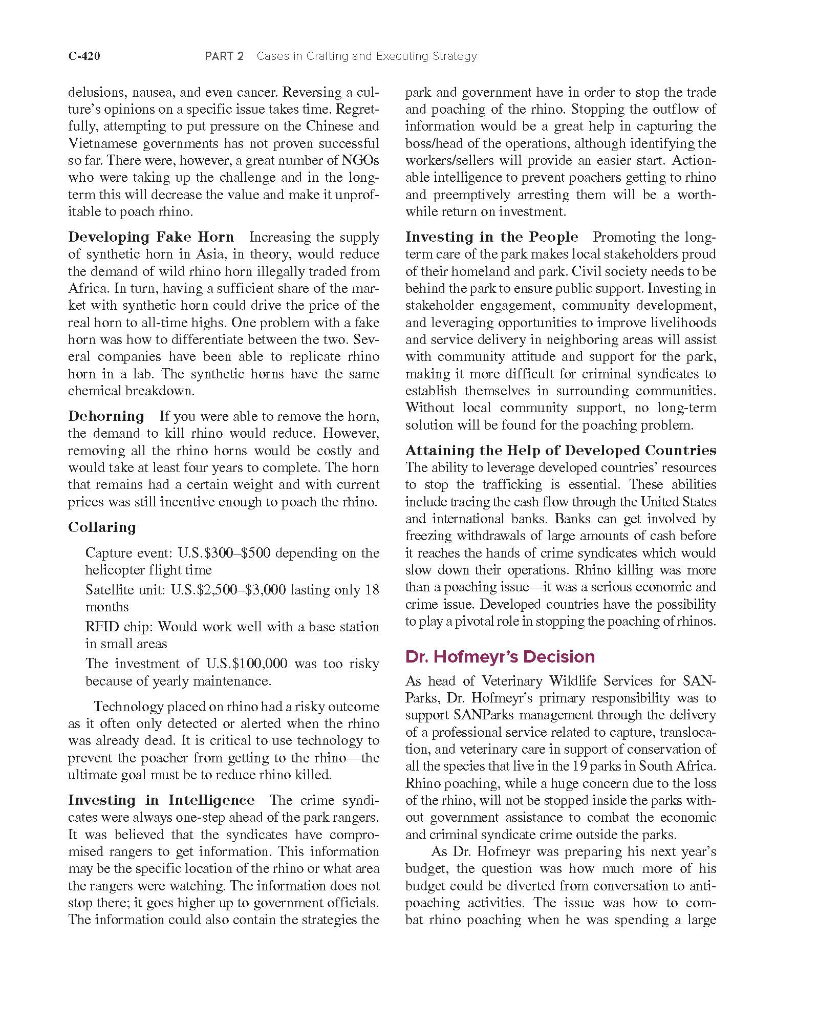 Construct a five forces model for the rhino sales