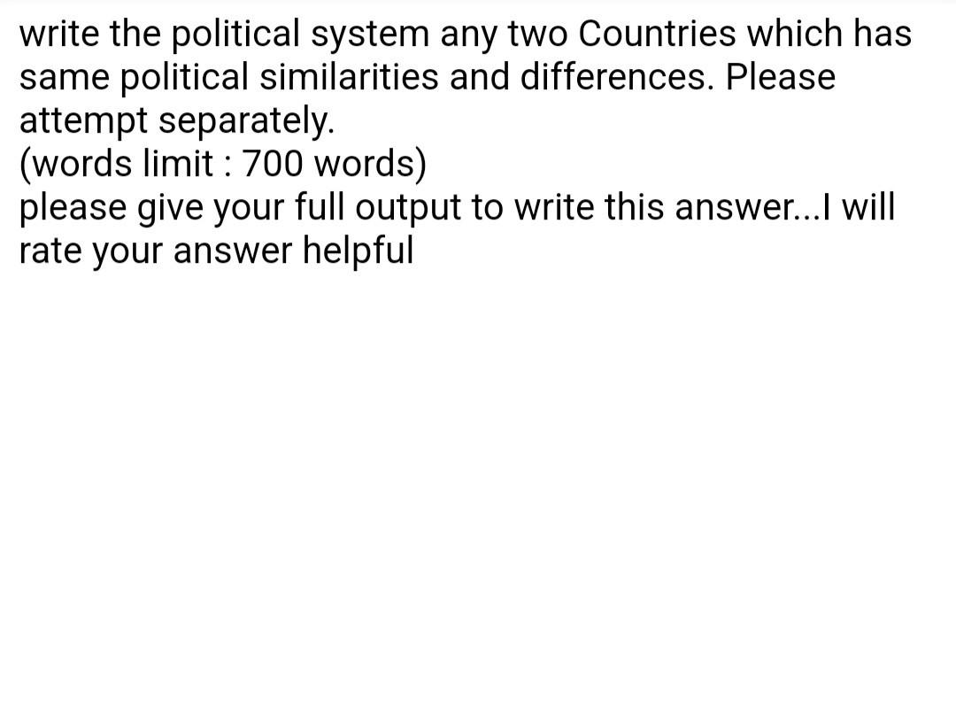 Explain differences and similarities separately