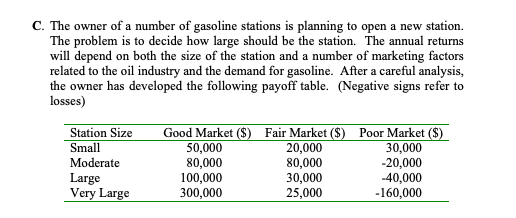 8A State the best size of station to build (that