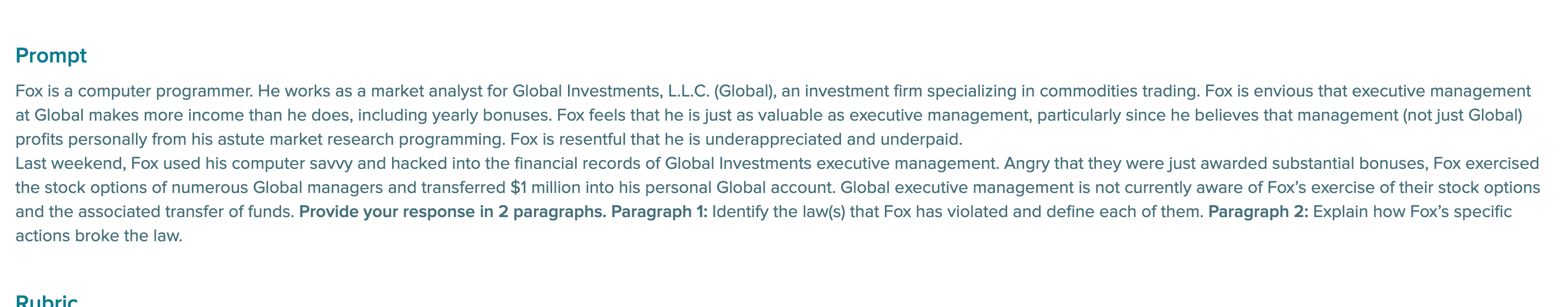 Prompt Fox is a computer programmer. He works as