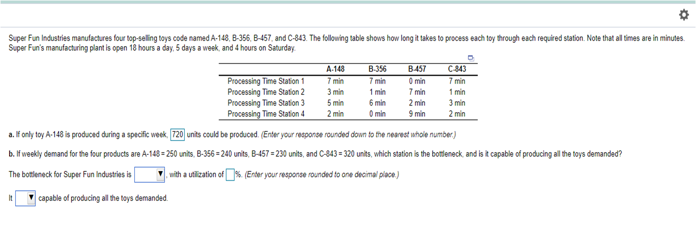 Super Fun Industries manufactures four