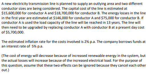 A new electricity transmission line is planned to