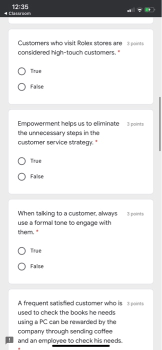 12:35 Classroom Customers who visit Rolex stores