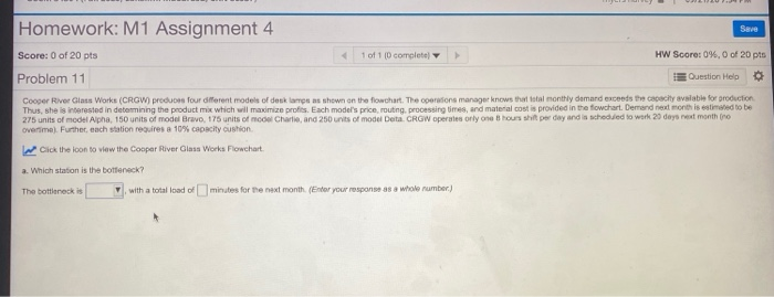 Homework: M1 Assignment 4 Save Score: 0 of 20 pts