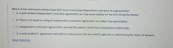 Which of the statements below is/are NOT true